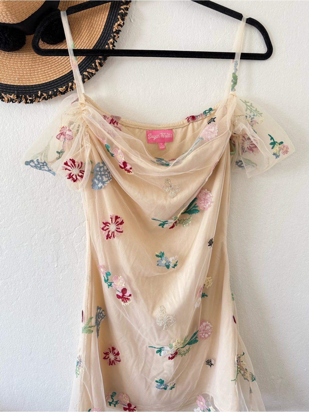 Dolls Kill Sugar Thrillz Feels Like Paradise Floral Mini Dress Size Medium - Picture 10 of 16
